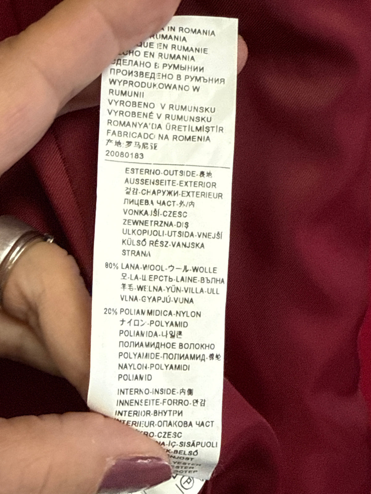 Benetton Wool Blend Coat (org$225)