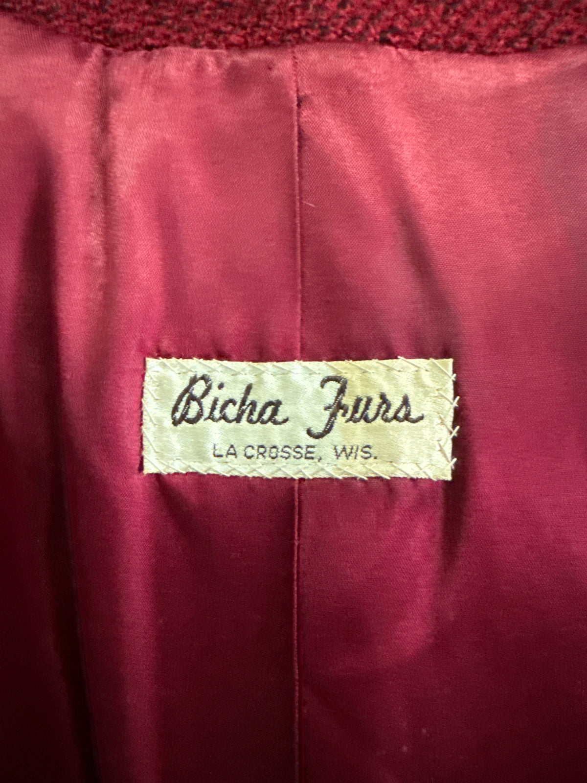 Vtg 60s Boucle Wool Coat
