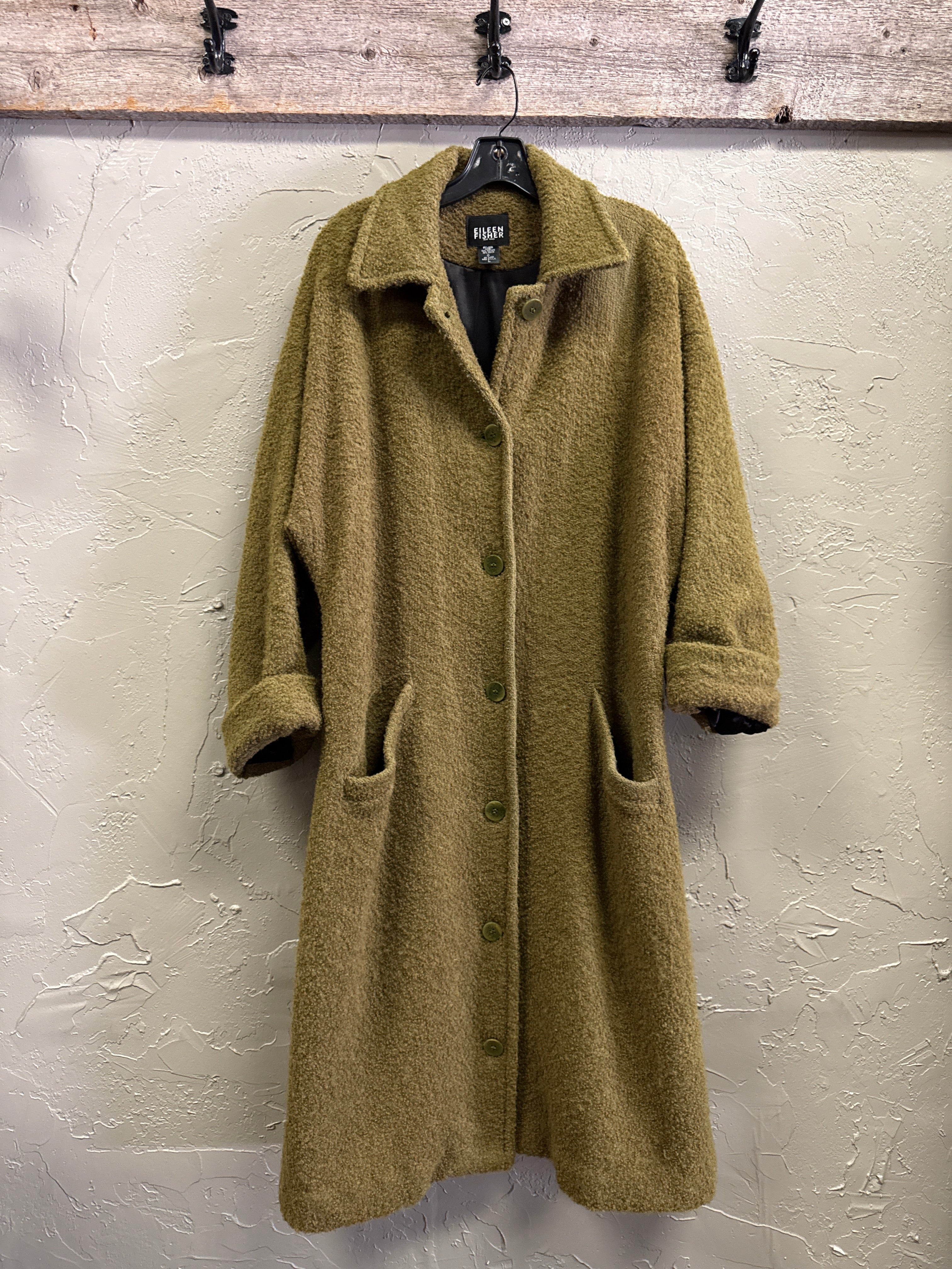 EILEEN FISHER WOOL BOUCLE COAT (org$528)