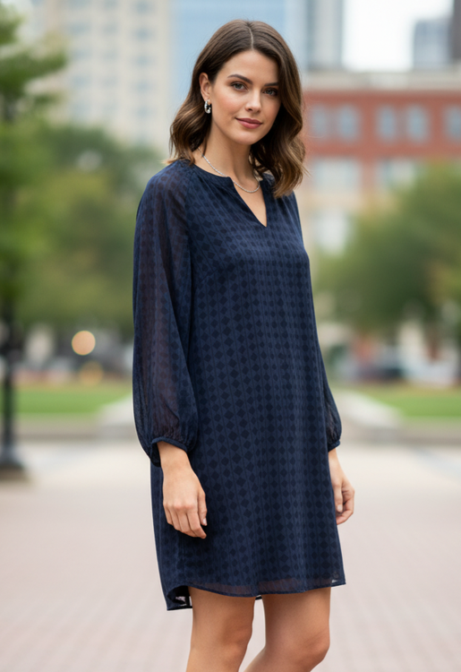 Cabi Harlequin Diamond Print Dress (org$119)