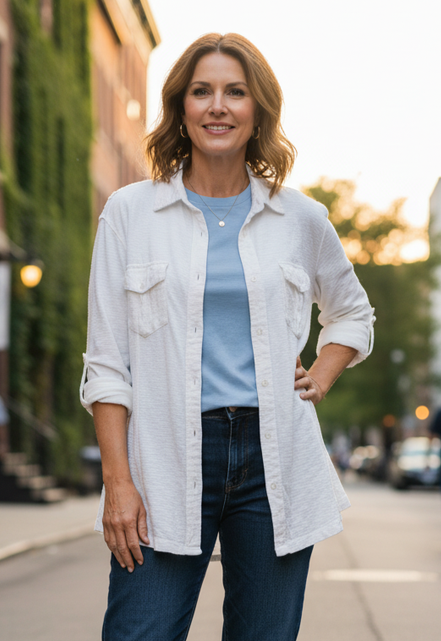 PD&C COTTON BUTTON UP