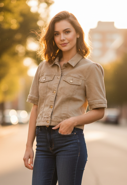 NWT TRIBAL CROP JACKET (org$104)