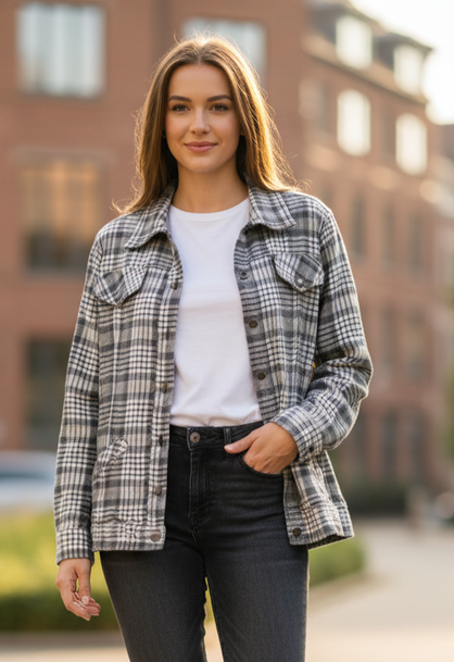 ANGELIQUE PLAID SHACKET