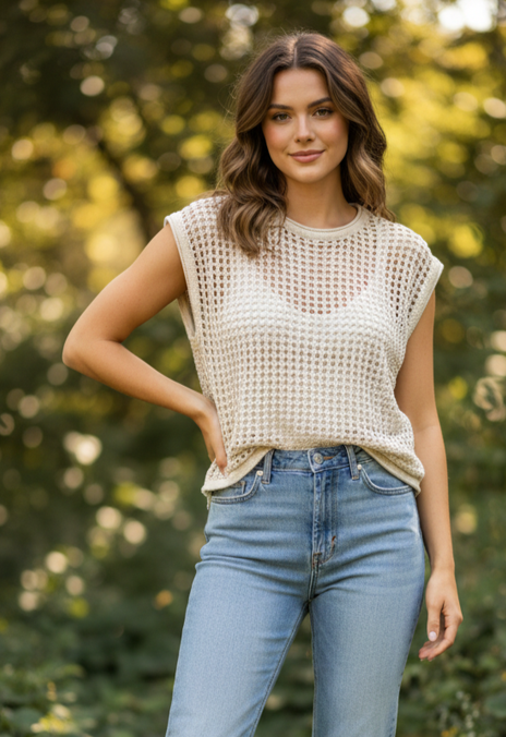 Steve Madden Crocheted Top