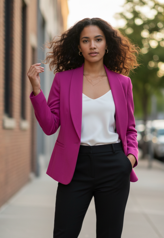 NINE WEST FUSCHIA BLAZER