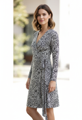 BANANA REPUBLIC PRINT WRAP DRESS (org$99)