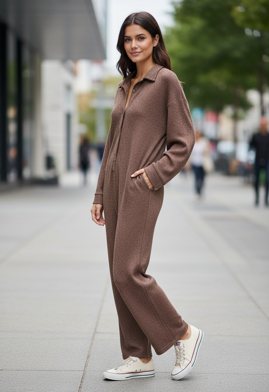OVERSIZED BUTTONED JUMPSUIT
