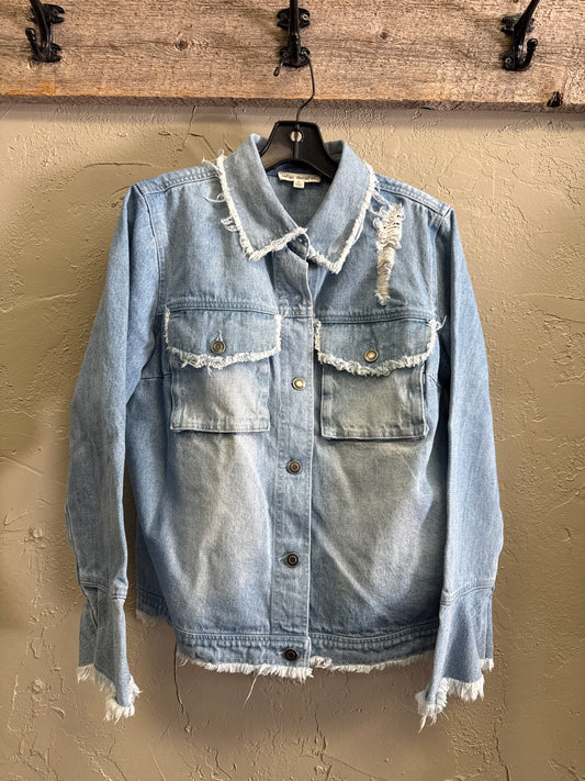 NWOT INDIGO THREAD DENIM JACKET