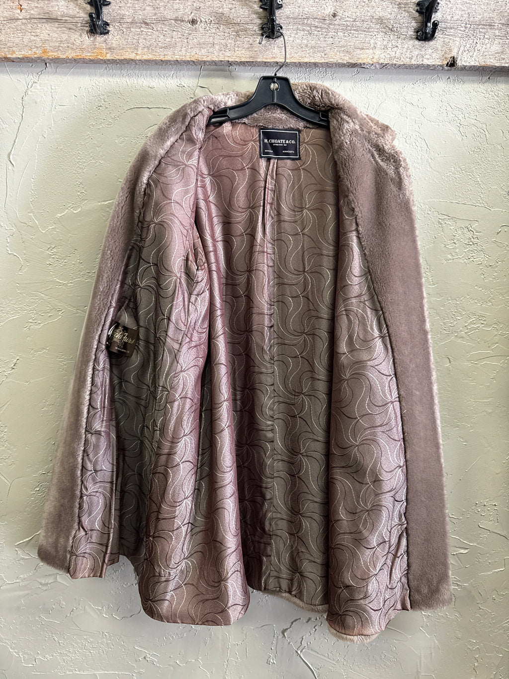 VTG H CHOATE FAUX FUR SWING COAT