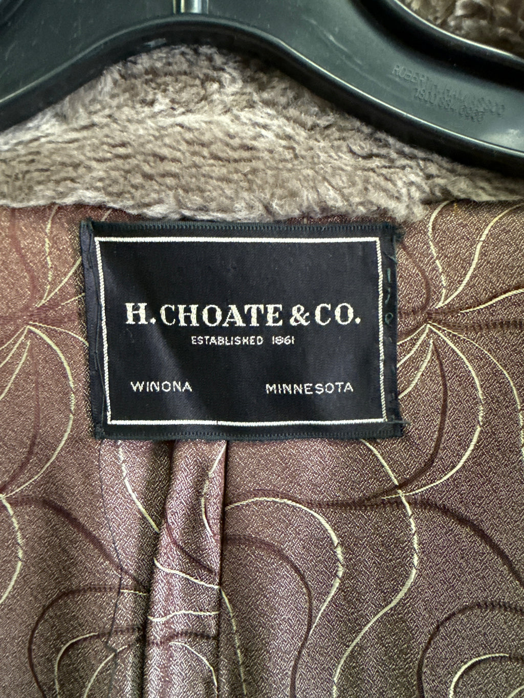 VTG H CHOATE FAUX FUR SWING COAT