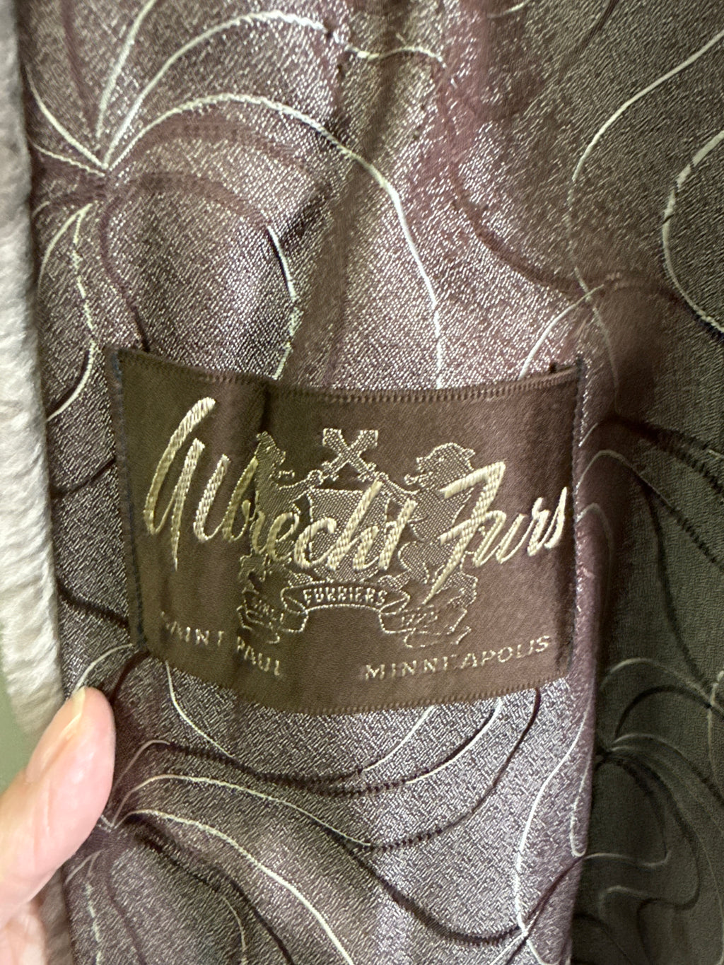 VTG H CHOATE FAUX FUR SWING COAT