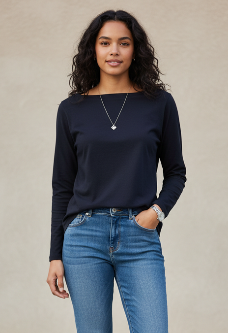 NWT COLDWATER CREEK BATEAU TWIST TEE (org$35)