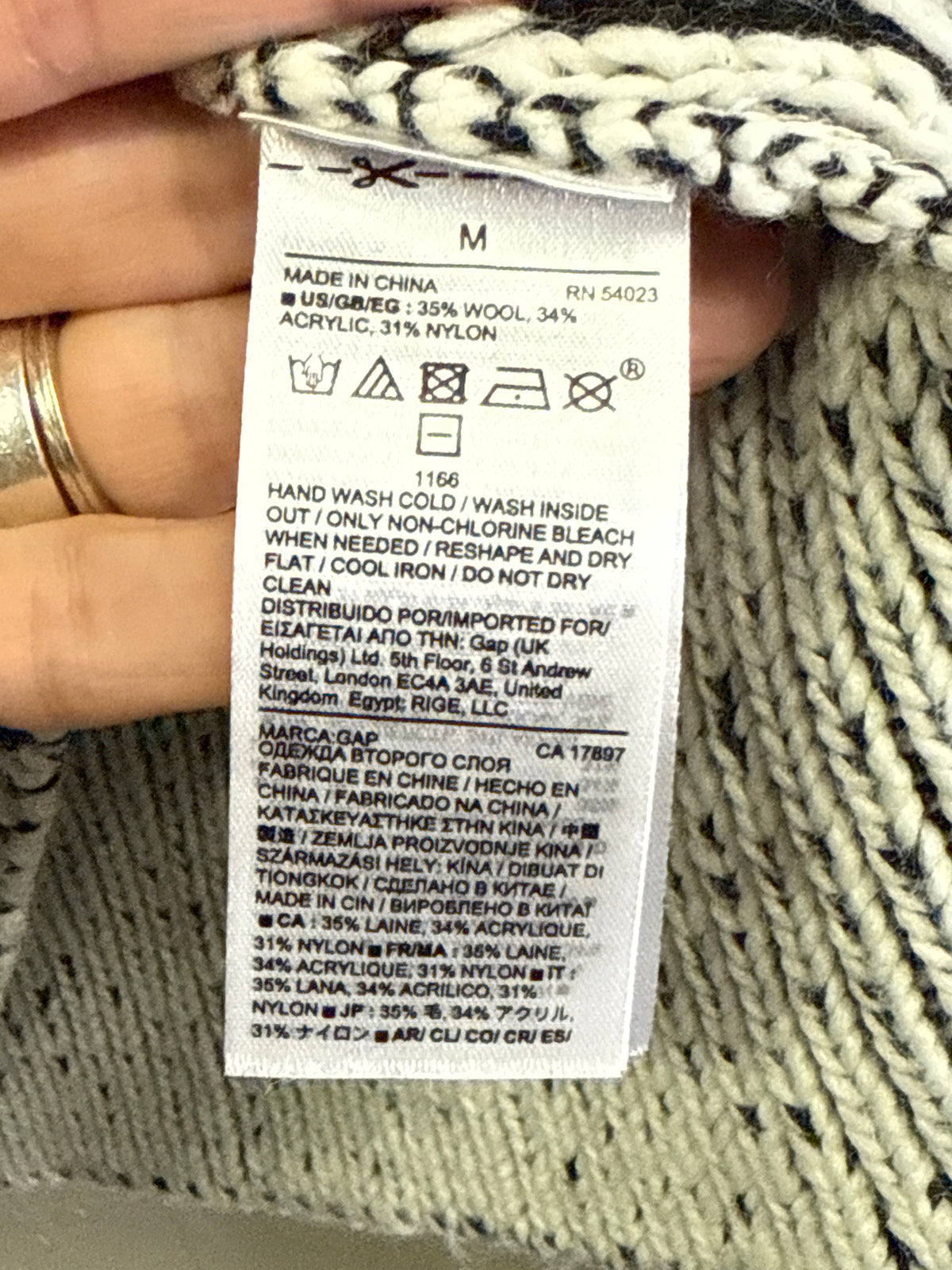 GAP Fringe Jacquard Pullover