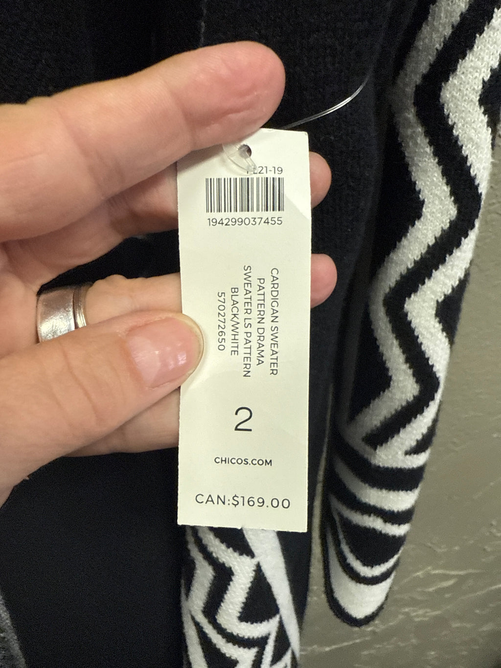 NWT CHICOS CARDIGAN (org$169)