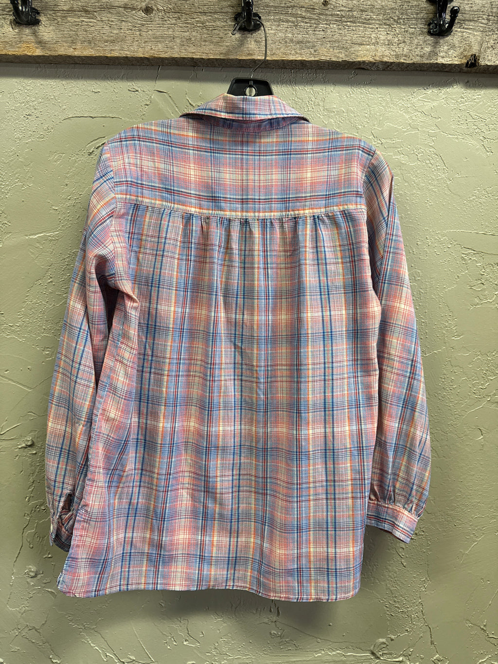 VTG JANE TISE PLAID BLOUSE
