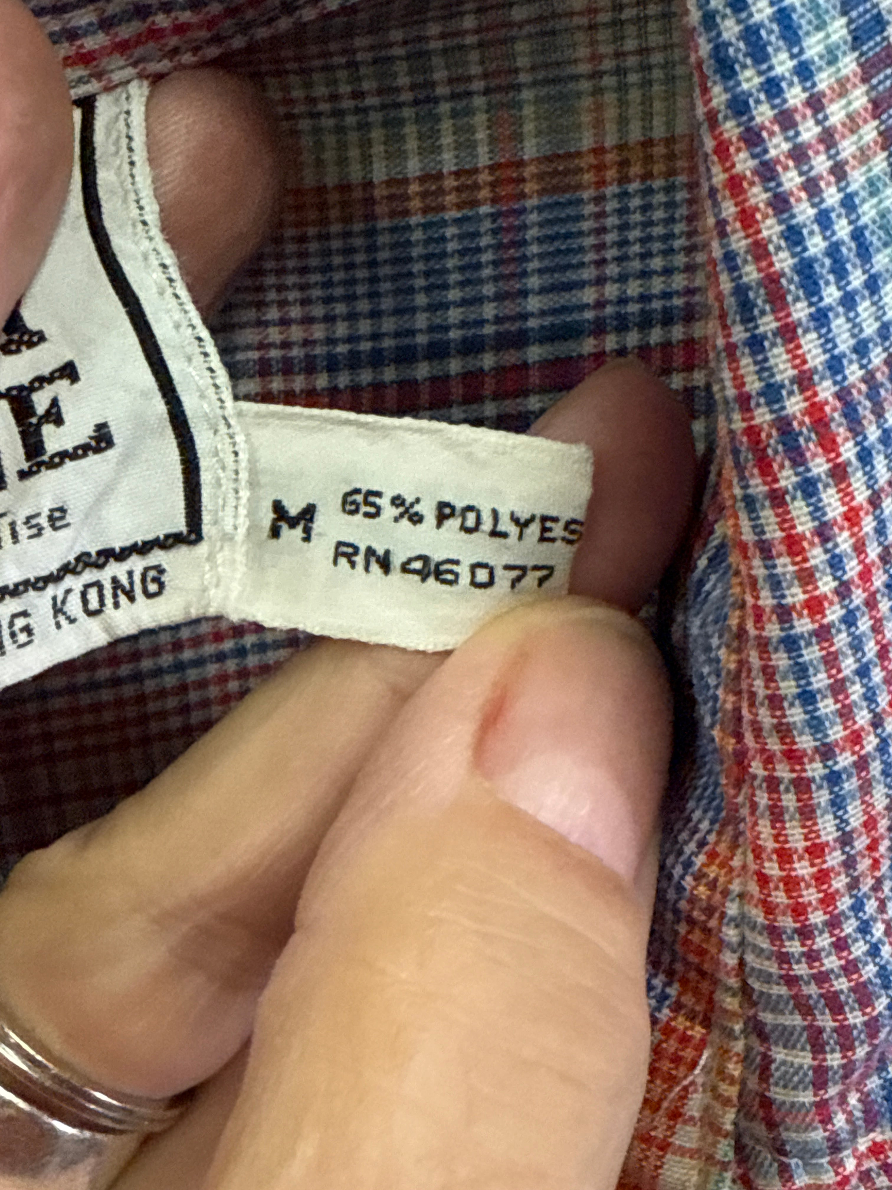 VTG JANE TISE PLAID BLOUSE