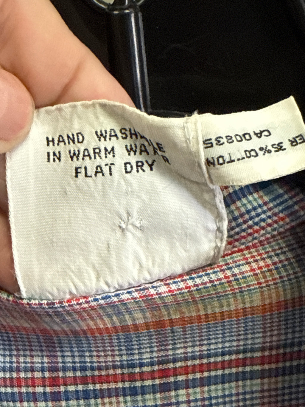 VTG JANE TISE PLAID BLOUSE