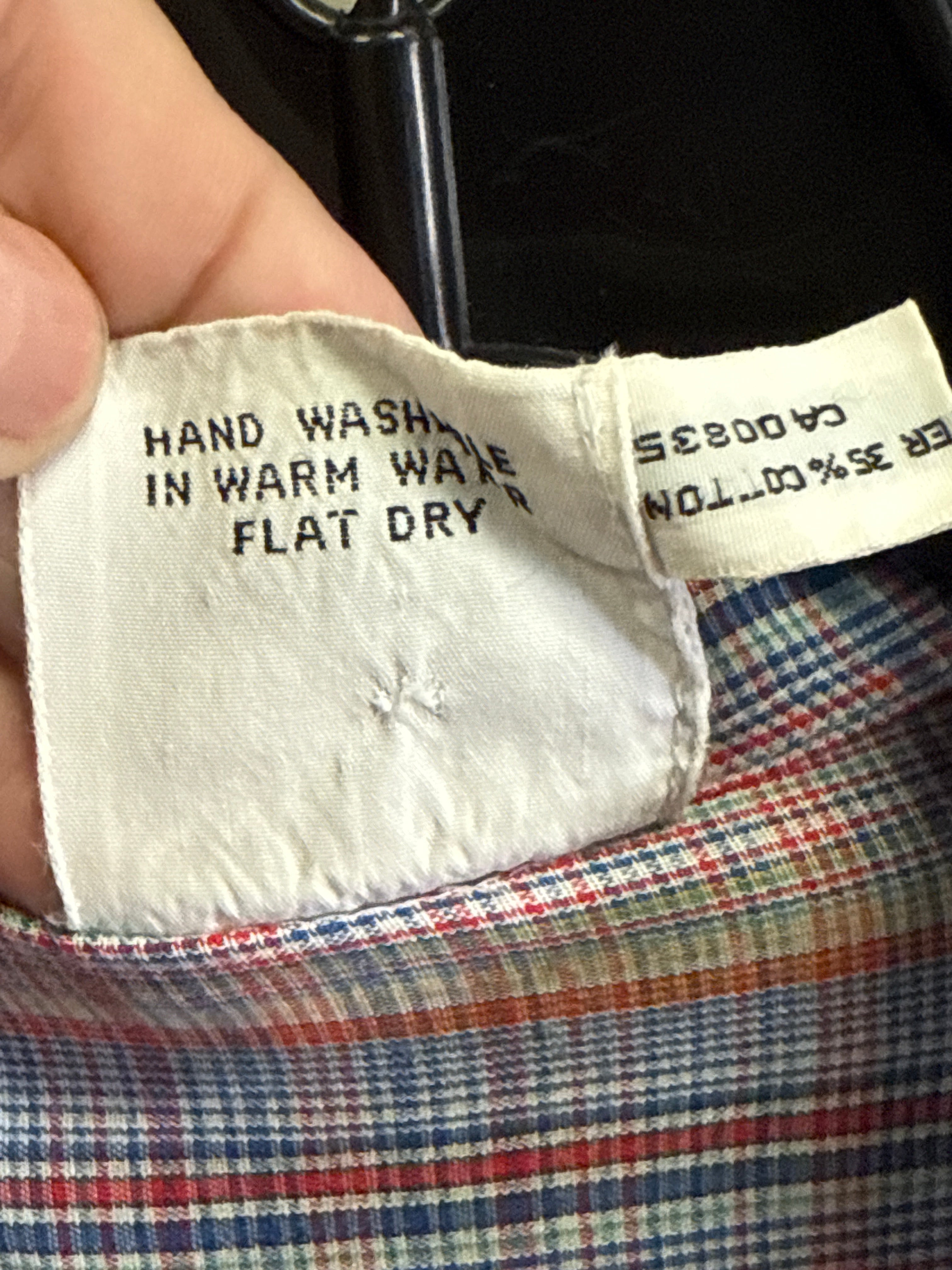 VTG JANE TISE PLAID BLOUSE