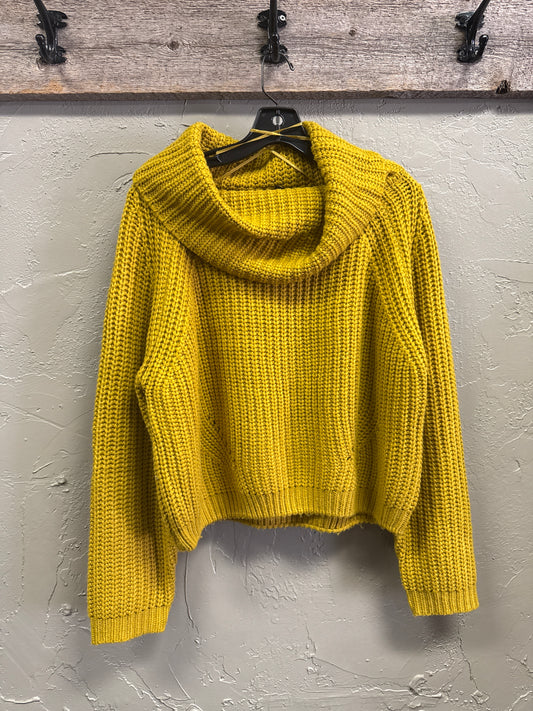 MOON & MADISON COWL NECK CROP SWEATER