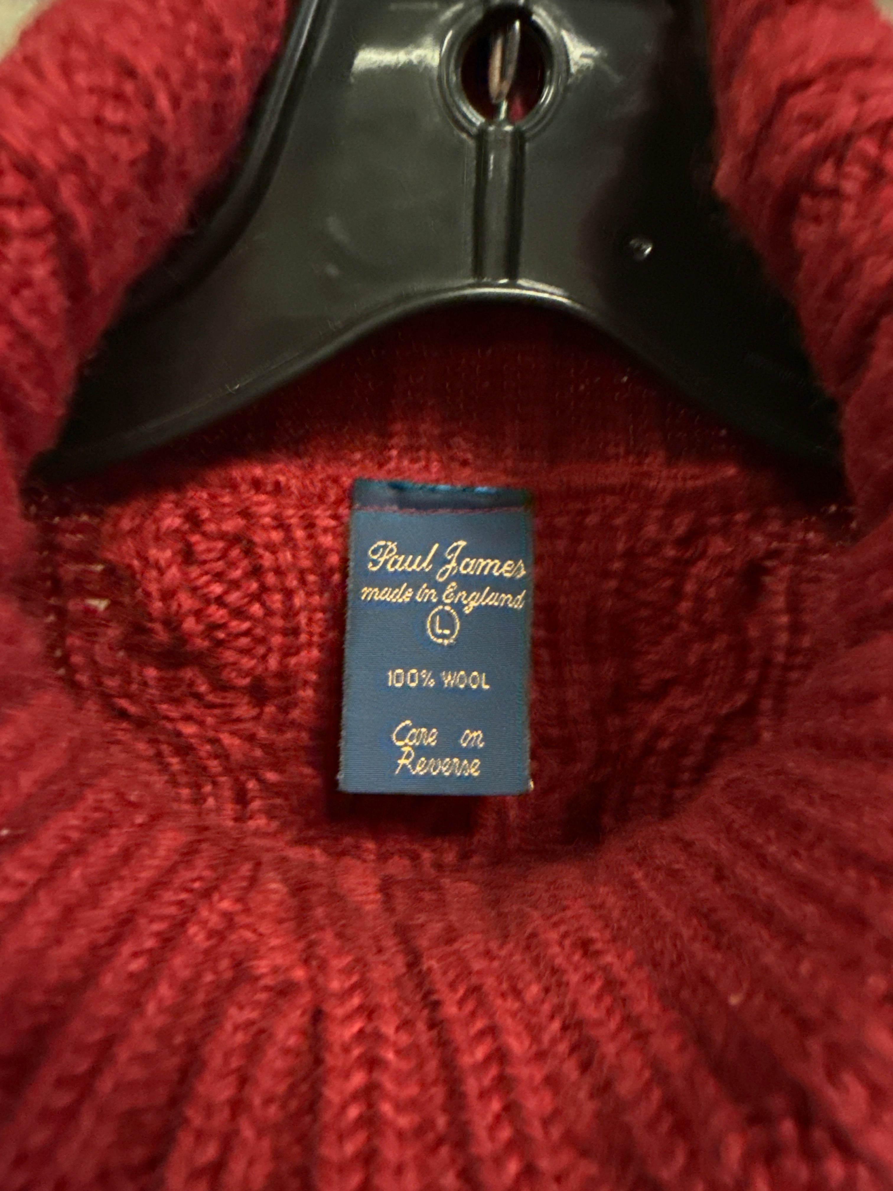 PAUL JAMES CABLEKNIT WOOL SWEATER