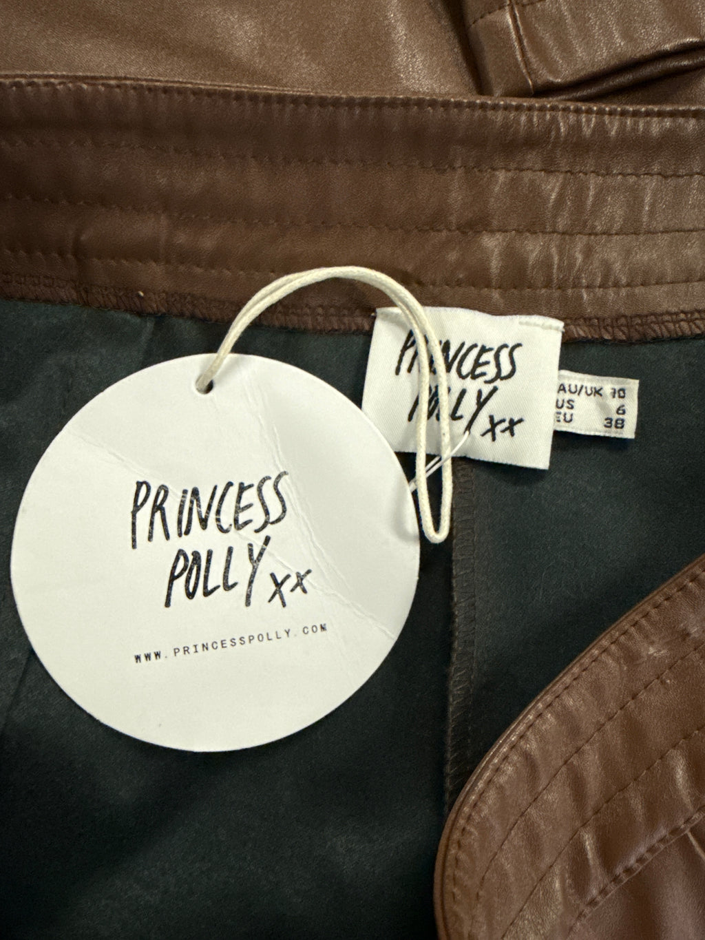 NWOT PRINCESS POLLY FAUX LEATHER PANT