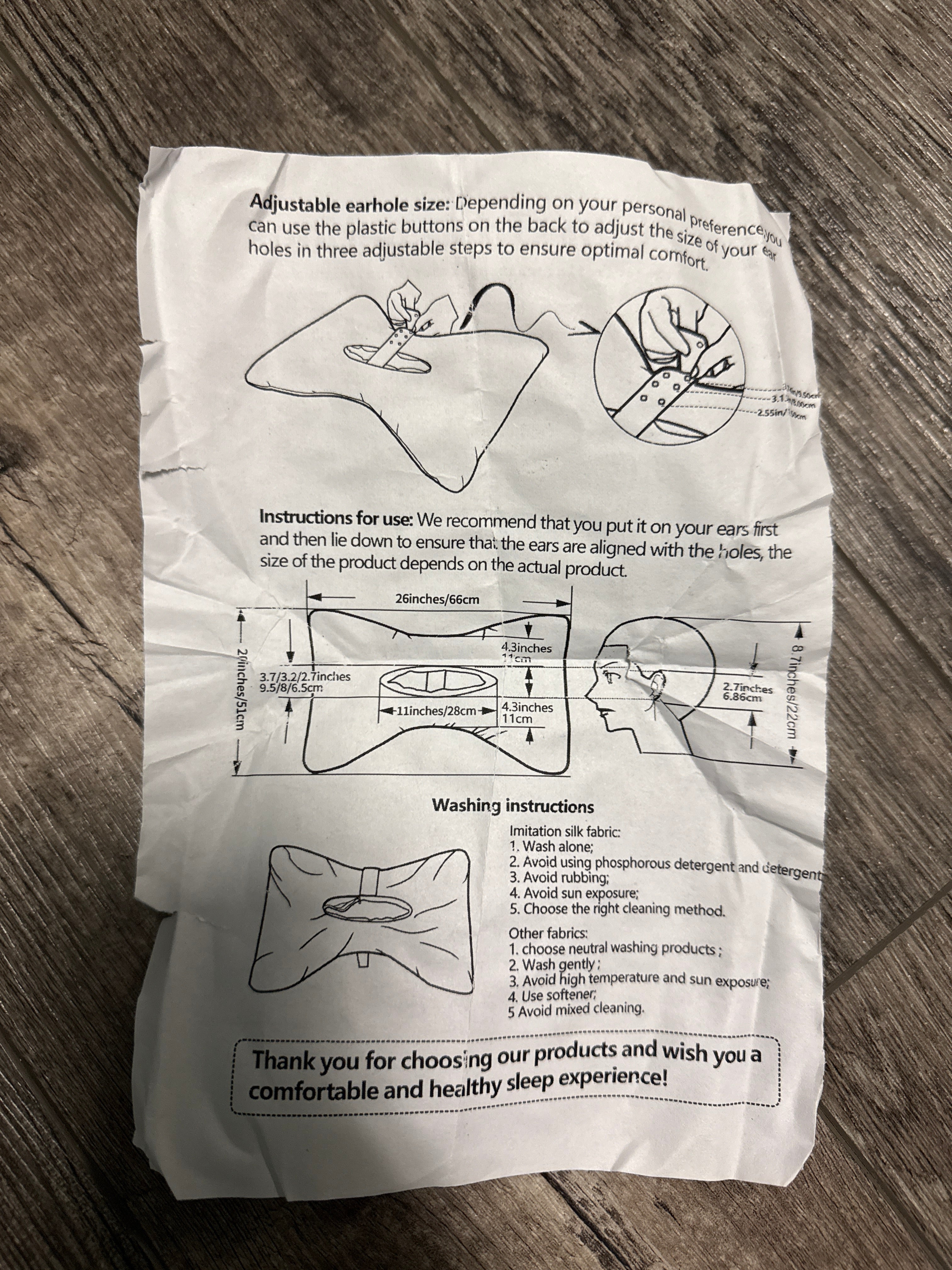 NWOT EAR PILLOW w CASE