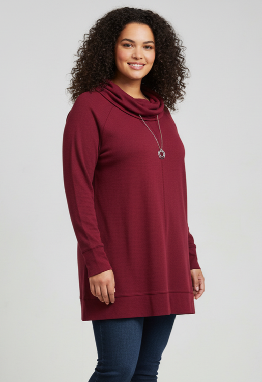 EDDIE BAUER COWL NECK TUNIC