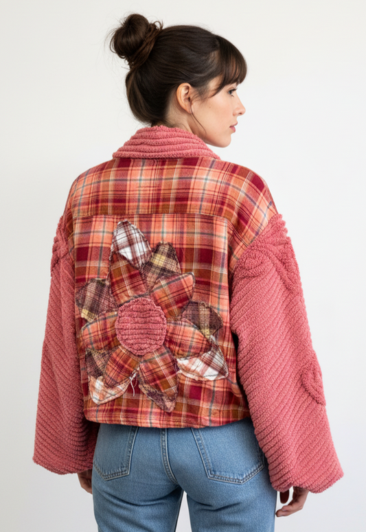 REBETTY FLOWER FLANNEL KIMONOS