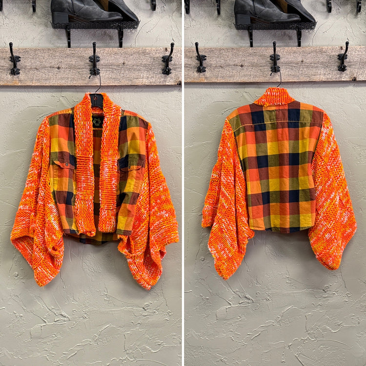 REBETTY FLANNEL & KNIT KIMONO