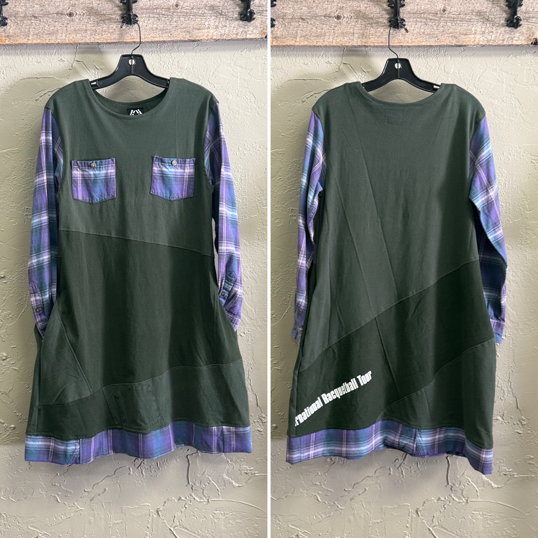 REBETTY FLANNEL SLEEVE DRESSES