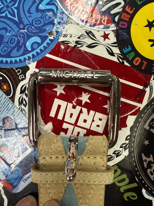 NWT MK LARGE ARGYLE BELT (org$55)