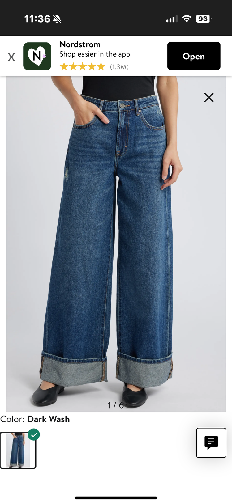 HIDDEN WIDE LEG JEAN (org$88)