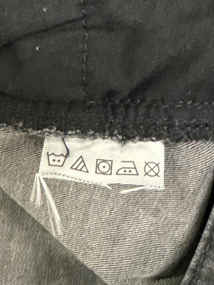 BLACK DENIM MIDI SKIRT