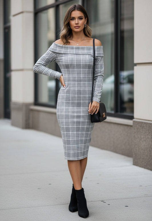 NWT OFF THE SHOULDER BODYCON DRESS (org$120)