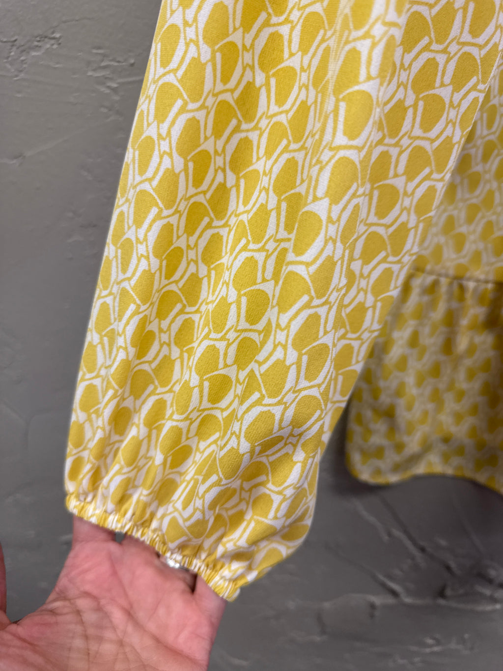 YELLOW TIERED BLOUSE