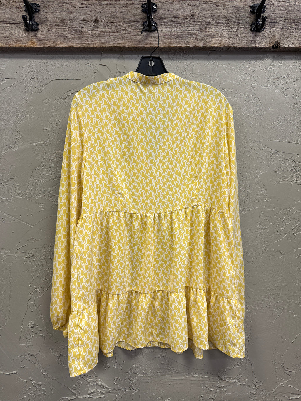 YELLOW TIERED BLOUSE