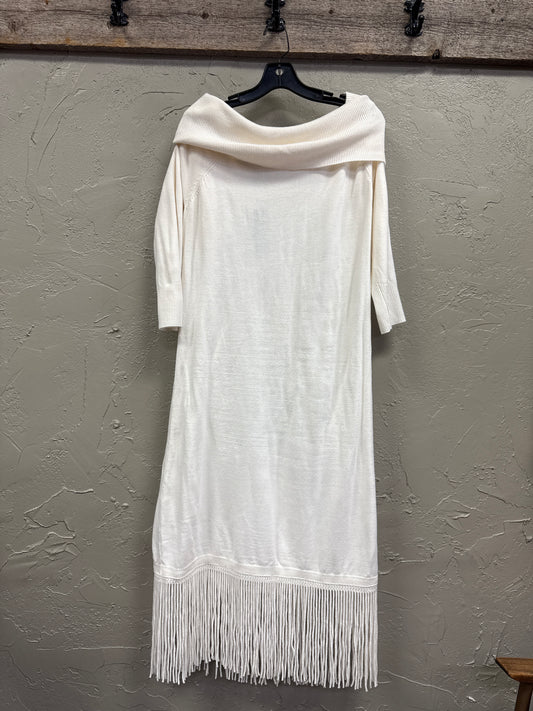NWT NY&CO FRINGE SWEATER DRESS (org$75)
