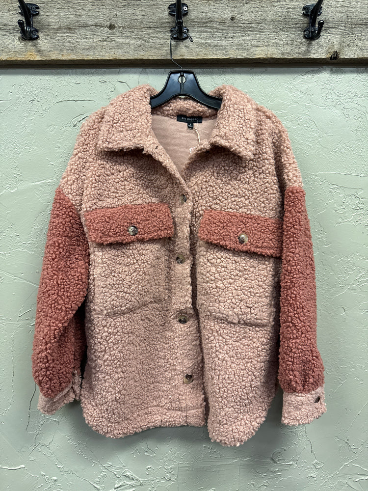 NWT BLU PEPPER SHERPA SHACKET