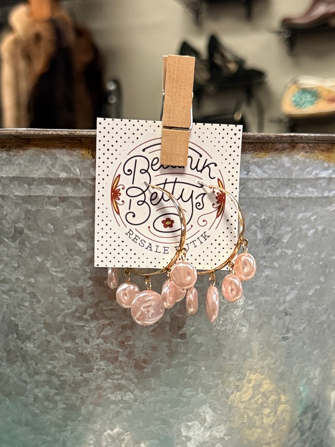 PINK DROP HOOPS