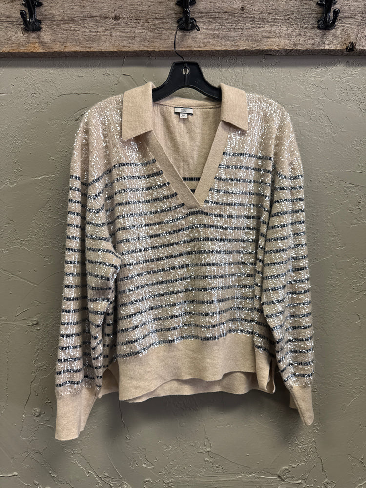 J CREW SEQUINED COLLARED SWEATER (org$298)