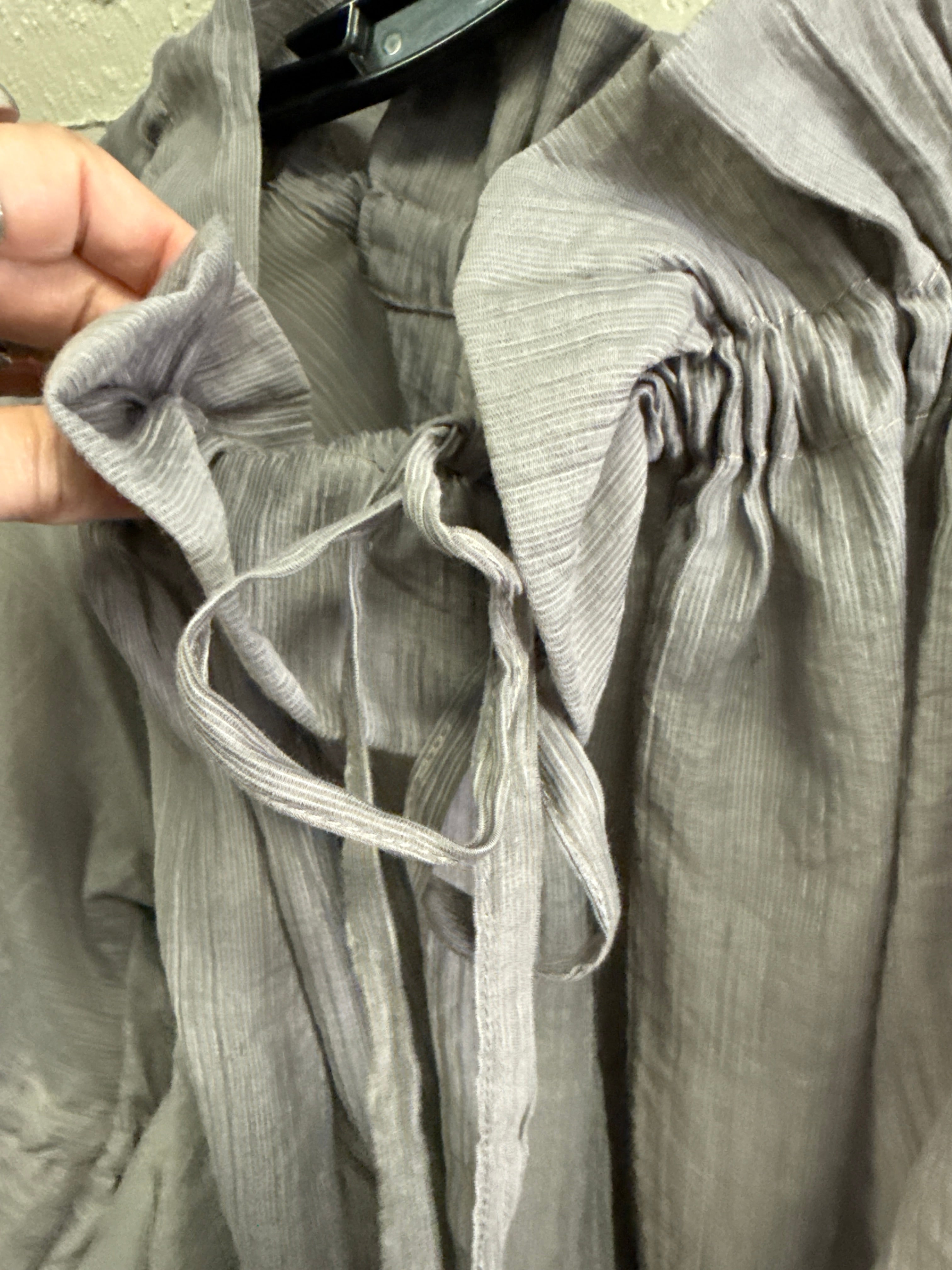 RYU SEMI SHEER RUFFLED TOP