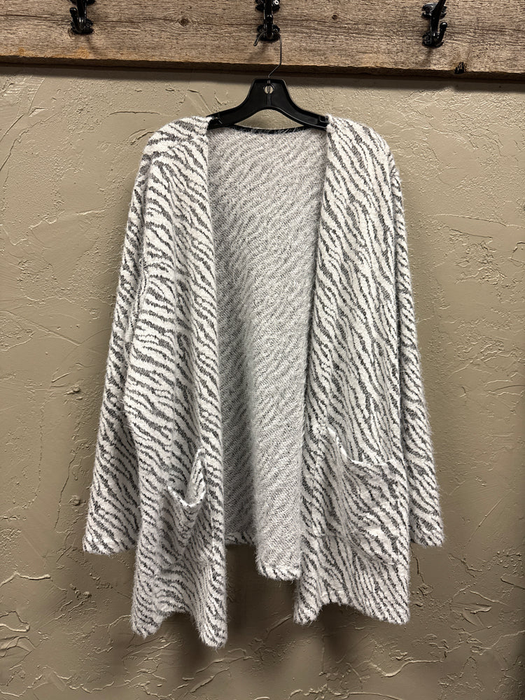 *ZEBRA STRIPED CARDIGAN