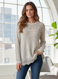 DAVI & DANI LACE DETAIL SWEATER