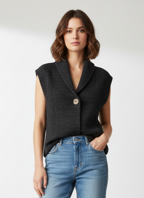 CAROL ROSE SLEEVELESS SWEATER