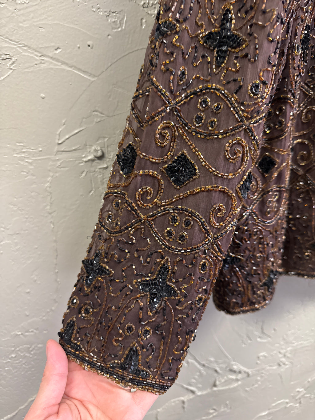 VTG JKARA BEADED EVENING JACKET