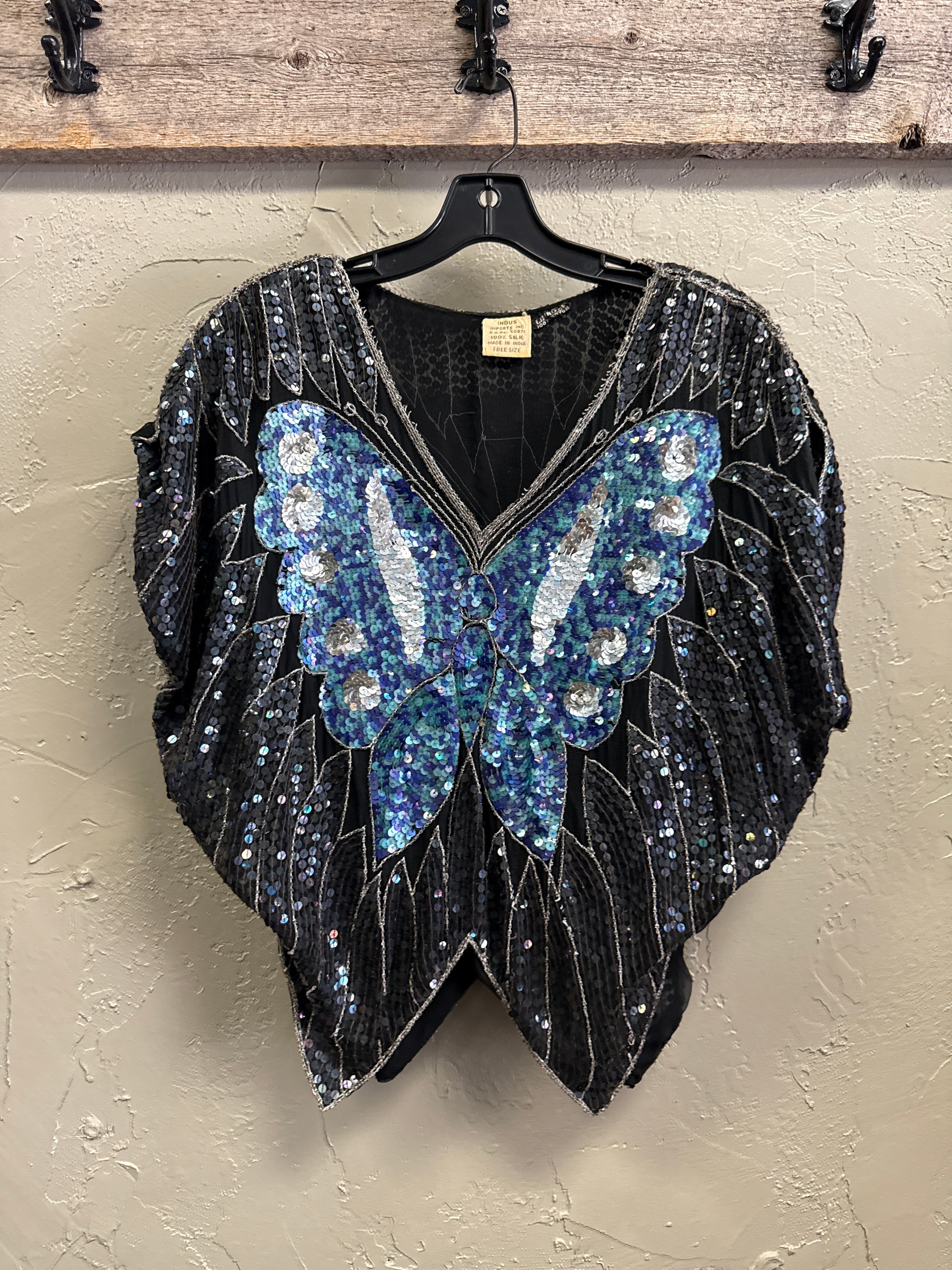VTG 70's/80's SEQUIN BUTTERFLY TOPS