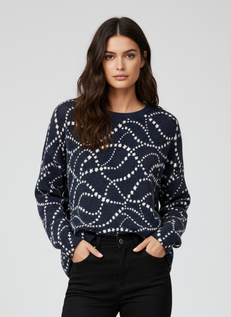 EQUIPMENT CASHMERE STAR SWEATER (org$298)