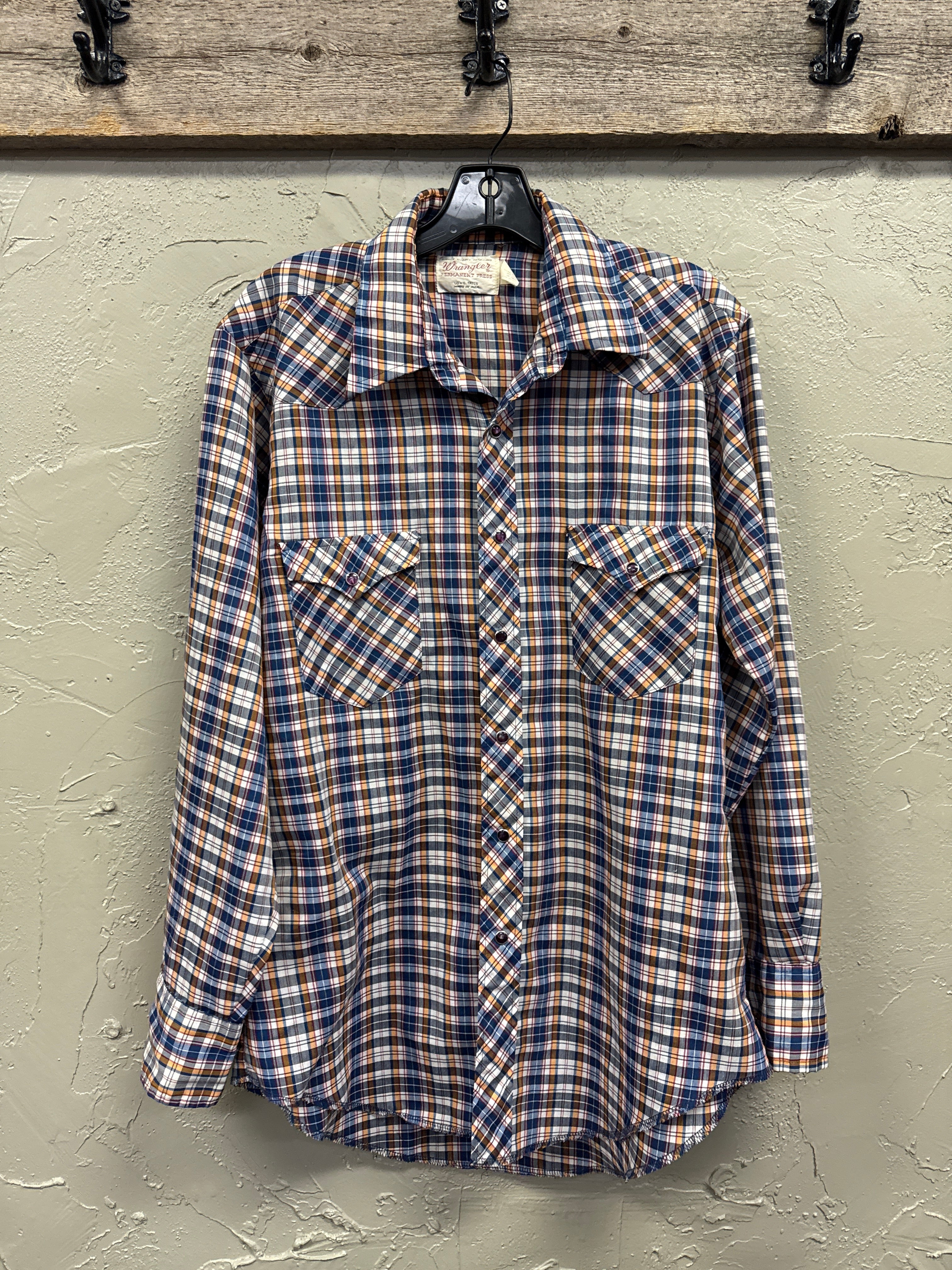 VTG WRANGLER LONG SLEEVE PEARL SNAP