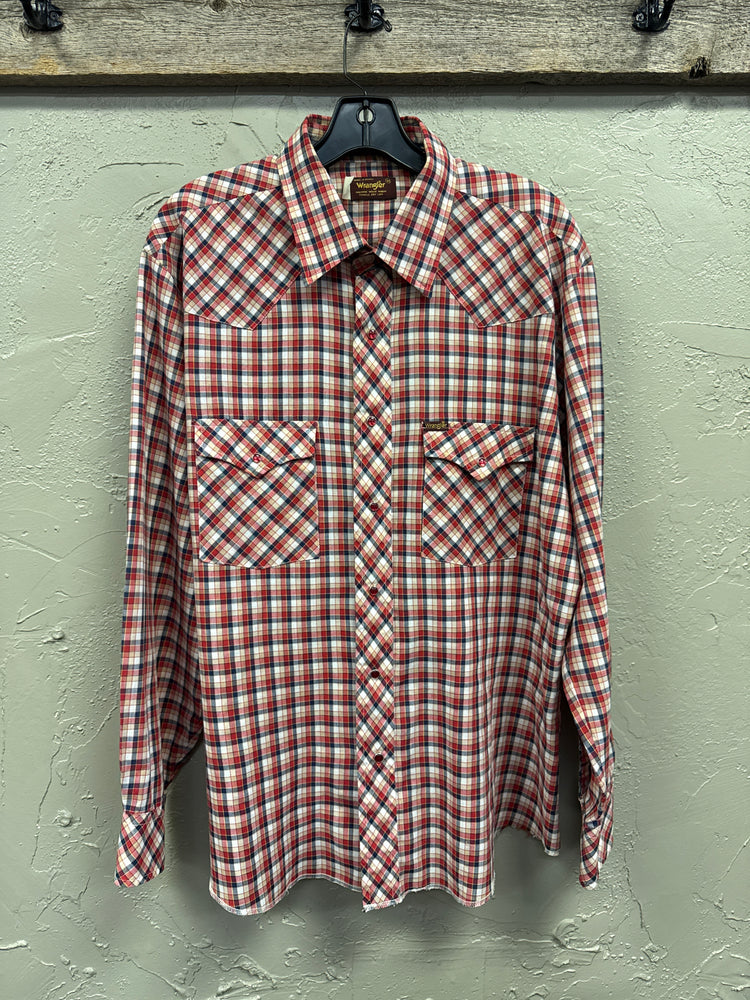 VTG WRANGLER LONG SLEEVE PEARL SNAP