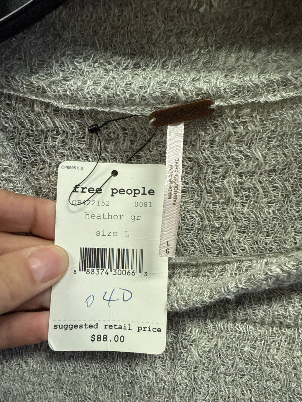 NWT FREE PEOPLE SWEATER (org$88)